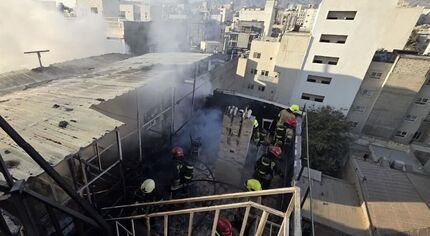 یک هتل در مشهد آتش گرفت / مهار حریق بدون تلفات