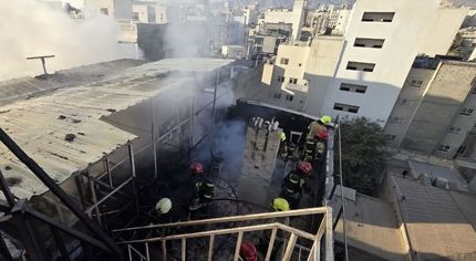 یک هتل در مشهد آتش گرفت / مهار حریق بدون تلفات