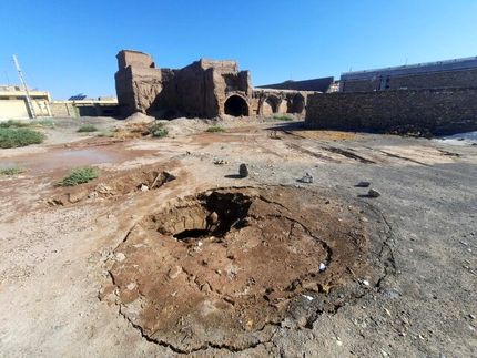 کشف یک حمام مفقود پس از بارش‌های سیلابی