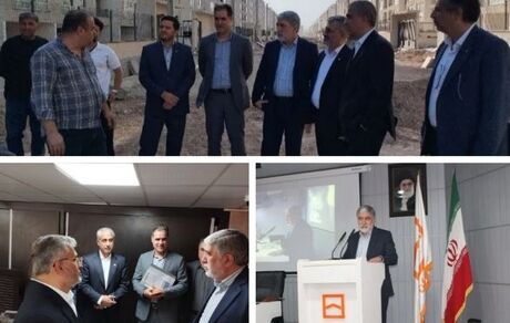 بازدید از پروژه های نهضت ملی مسکن در قزوین/تاکید بر فروش اقساطی واحدهای نهضت ملی با هدف تامین مالی پروژه ها