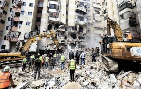 شهدای حمله رژیم صهیونیستی به جنوب بیروت به ۴۵ تن رسید