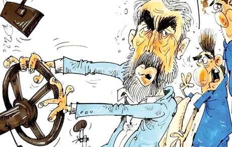 کارتون| پای فکری روی ترمز است!