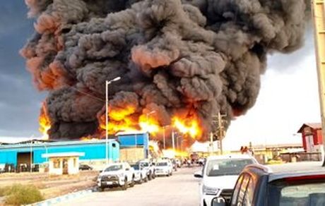 انبار نفت نزدیک پالایشگاه تهران هدف قرار گرفت