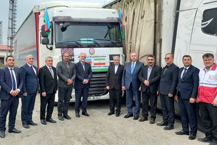 وورد سومین محموله کمک‌های انسان‌دوستانه جمهوری آذربایجان به ایران