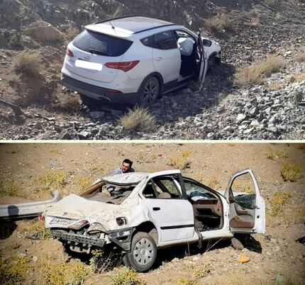 تصادف سمند و سانتافه منجر به مصدوم شدن ۶ سرنشین خودروی داخلی شد
