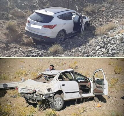 تصادف سمند و سانتافه منجر به مصدوم شدن ۶ سرنشین خودروی داخلی شد