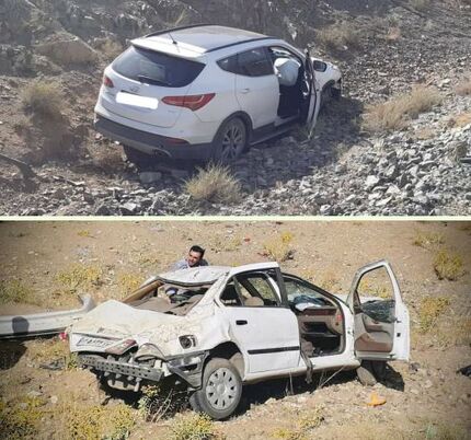 تصادف سمند و سانتافه منجر به مصدوم شدن ۶ سرنشین خودروی داخلی شد
