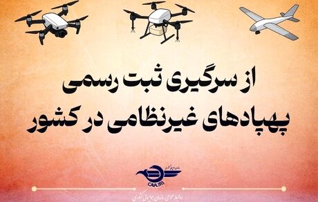 پرواز هرگونه پهپاد غیرنظامی بدون پلاک، ممنوع شد