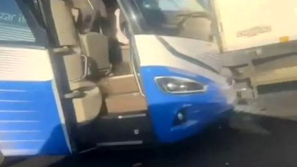 تصادف اتوبوس باشگاه رئال مادرید بعد از بازی با لیورپول + ویدئو