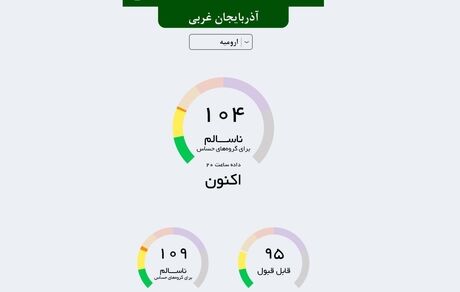 آلودگی هوا به ارومیه رسید