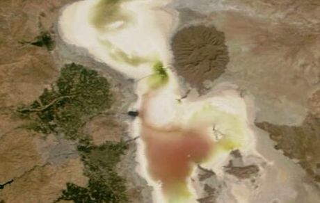 عکس ماهواره ناسا از آخرین وضعیت بی‌حالی دریاچه ارومیه