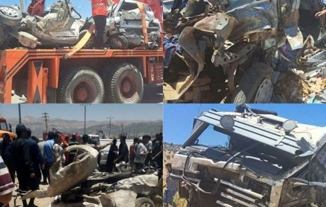 تریلی ترمز برید و ۱۴ خودرو را له کرد / ۴ فوتی تاکنون