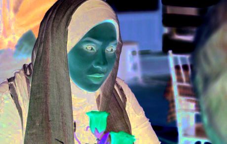 چهره جدید نسرین مقانلو پشت صحنه «خون شد»