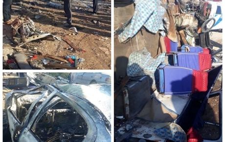 کشته شدن ۹ نفر در تصادف زنجیره‌ای محور اهواز-خرمشهر