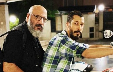 نخستین عکسِ امیر جعفری، بهرام افشاری و نازنین بیاتی در «سگ بند»