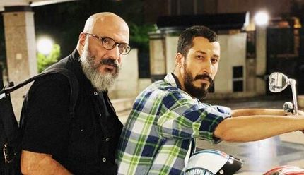نخستین عکسِ امیر جعفری، بهرام افشاری و نازنین بیاتی در «سگ بند»