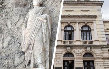 کشف یک مجسمه قدیمی هنگام ساخت و ساز