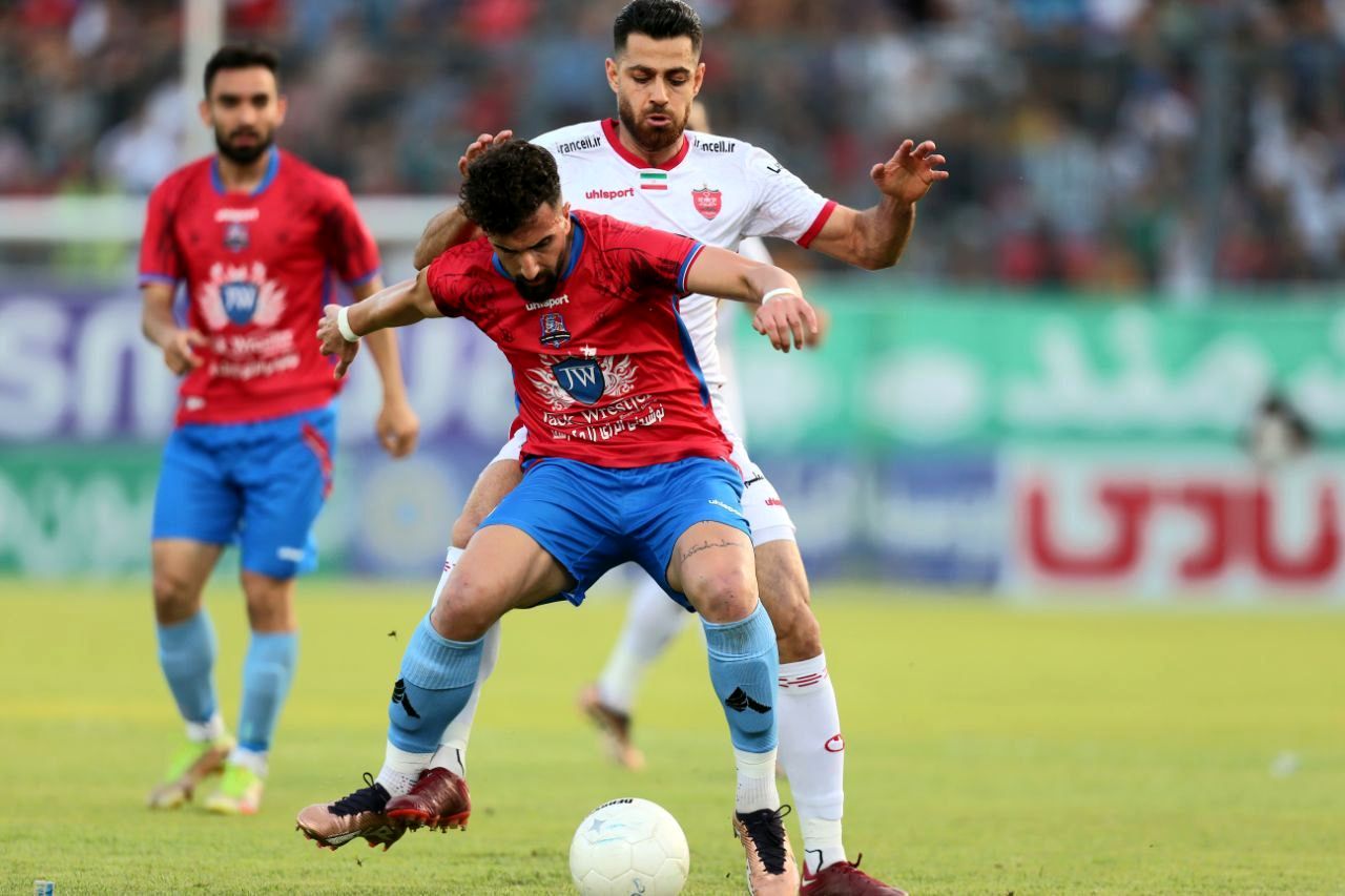 بازی پرسپولیس و نساجی و جشن قهرمانی سرخپوشان