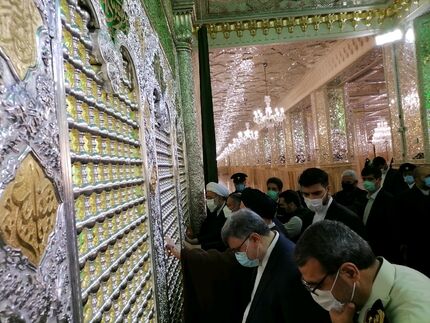 پنجره جدید زیارت در رواق مبارکه دارالحجه حرم مطهر رضوی رونمایی شد