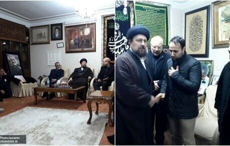 عکسی از حضور سیدحسن خمینی در منزل سردار سلیمانی