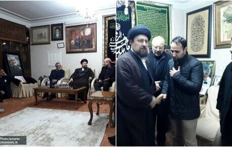 عکسی از حضور سیدحسن خمینی در منزل سردار سلیمانی