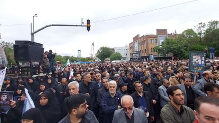 آیین بدرقه شهدای خدمت در تبریز برگزار شد