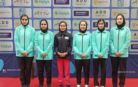 صعود دختران جوان تنیس روی میز ایران به قهرمانی آسیا