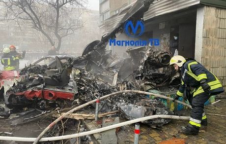 کشته شدن وزیر کشور اوکراین در سقوط بالگرد + ویدئو