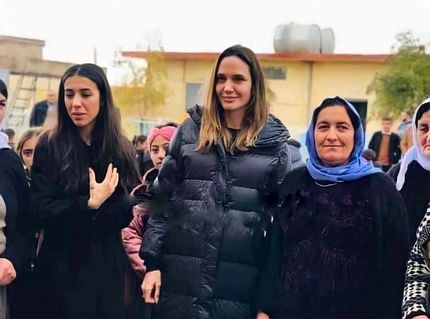 آنجلینا جولی وارد عراق شد و از روستایی در سنجار بازدید کرد