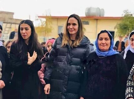 آنجلینا جولی وارد عراق شد و از روستایی در سنجار بازدید کرد