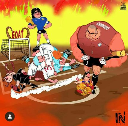 کارتون| مقایسه عجیب دو فوق ستاره