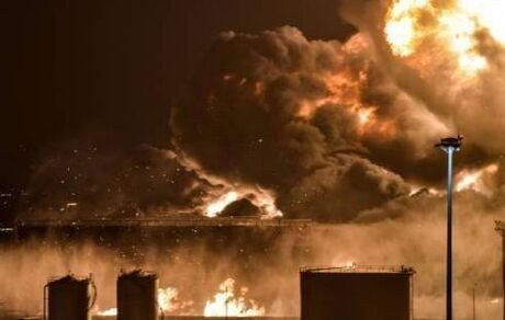 تاسیسات نفتی آرامکو در آتش سوخت
