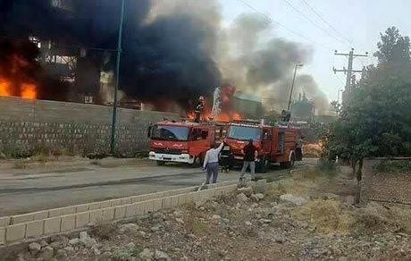 حریق گسترده در شرکت پترو پالایش گهر دورود 