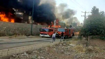 حریق گسترده در شرکت پترو پالایش گهر دورود 