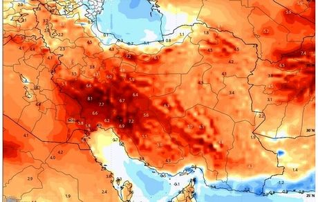 دمای بالای ۵۰ درجه سانتی‌گراد به ایران رسید