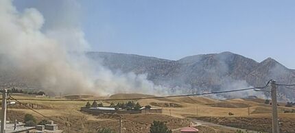 مهار آتش‌سوزی گسترده در مزارع گندم شهرستان چوار
