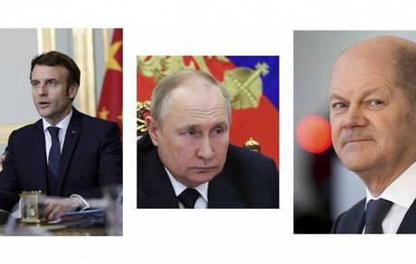 مکالمه ۷۵ دقیقه‌ای رئیس جمهوری فرانسه و صدر اعظم آلمان با پوتین برای آتش بس در اوکراین / نتیجه: نامشخص!