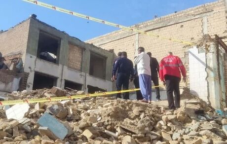 ریزش یک ساختمان متروکه در کرمانشاه