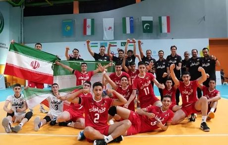 قهرمانی تیم والیبال نوجوانان ایران در مسابقات آسیای مرکزی