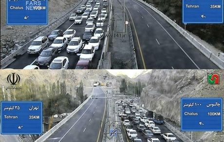 ترافیک سنگین در جاده‌های شمال
