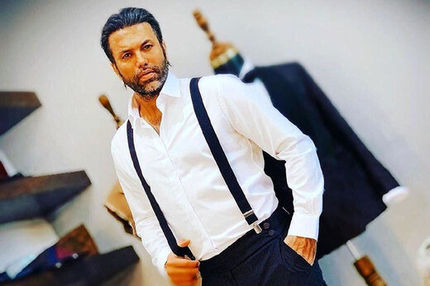 تیپ دامادی علیرضا نیکبخت/ عکس