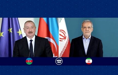 روسای جمهوری ایران و جمهوری آذربایجان گفت و گو کردند