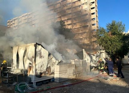 آتش سوزی در نزدیکی سفارت ایران در بغداد