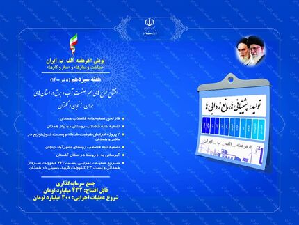 افتتاح ۵ طرح صنعت آب و برق در ۳ استان کشور با اعتبار ۴۳۲ میلیارد تومان