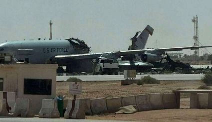 سپاه: انهدام کامل حداقل یک فروند هواپیمای E-3 معروف به آواکس در پایگاه عربستان