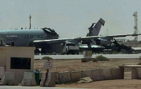 سپاه: انهدام کامل حداقل یک فروند هواپیمای E-3 معروف به آواکس در پایگاه عربستان