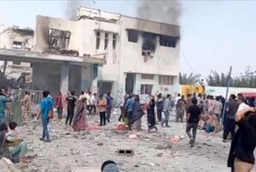 انتشار تصویر هوایی از مدرسه میناب بعد از حمله آمریکا