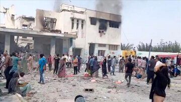 انتشار تصویر هوایی از مدرسه میناب بعد از حمله آمریکا