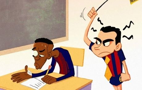 ستاره بارسا در حال تقلب!