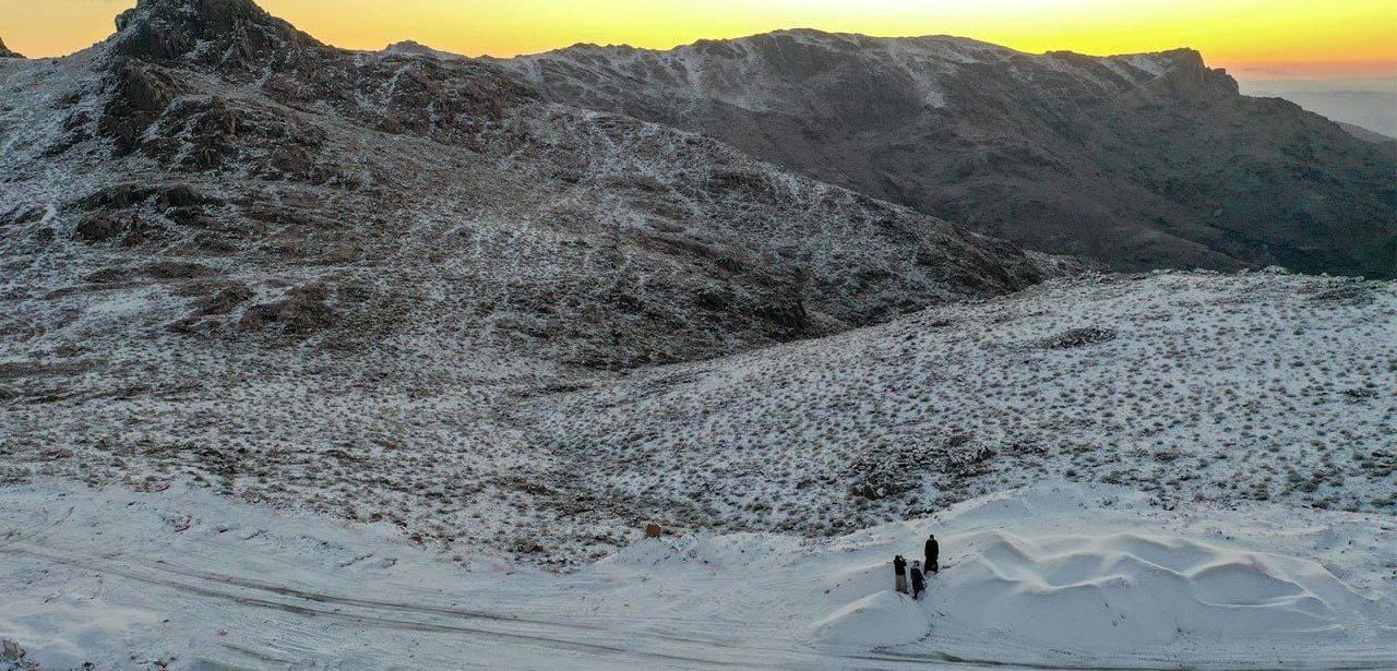 برف در شمال عربستان